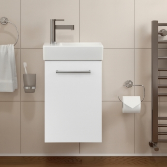 Signature Aalborg 400mm 1-Door Wall Hung Vanity Unit | Product Image