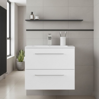 Signature Aalborg 500mm 2-Drawer Wall Hung Vanity Unit | Product Image