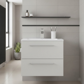 Signature Aalborg 500mm 2-Drawer Wall Hung Vanity Unit | Product Image