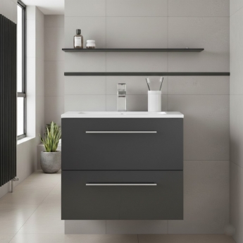 Signature Aalborg 500mm 2-Drawer Wall Hung Vanity Unit | Product Image