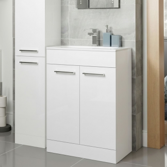 Signature Aalborg 600mm 2-Door Floor Standing Vanity Unit | Product Image