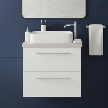 Signature Aalborg 600mm 2-Drawer Wall Hung Countertop Vanity Unit | Product Image