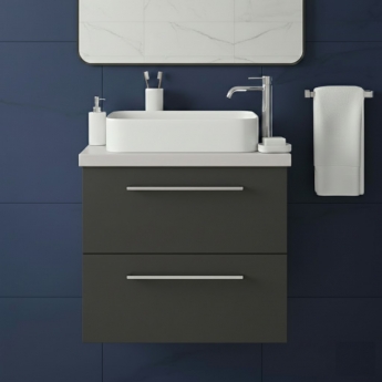 Signature Aalborg 600mm 2-Drawer Wall Hung Countertop Vanity Unit | Product Image