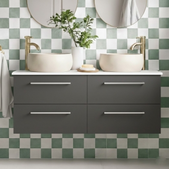 Signature Aalborg 1200mm 4-Drawer Wall Hung Countertop Vanity Unit | Product Image