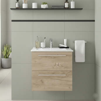 Signature Aalborg 600mm 2-Drawer Wall Hung Vanity Unit | Product Image
