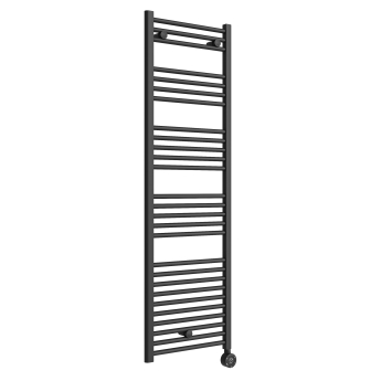 Signature Acclaim Electric Straight Heated Towel Rail 1600mm H x 500mm W - Matt Black | Product Image