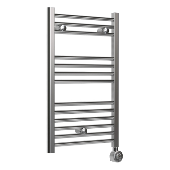 Signature Acclaim Electric Straight Heated Towel Rail 800mm H x 500mm W - Chrome | Product Image