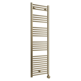Signature Acclaim Electric Straight Heated Towel Rail 1600mm H x 500mm W - Brushed Brass | Product Image