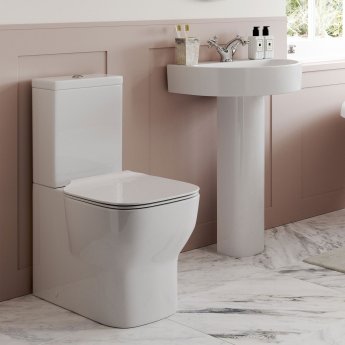 Signature Achilles Basin and Full Pedestal 555mm Wide - 1 Tap Hole