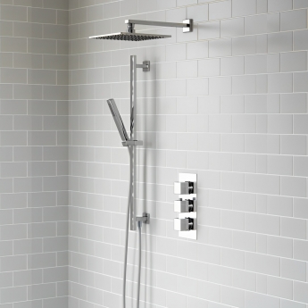 Signature Advance Thermostatic Triple Concealed Mixer Shower with Shower Kit + Fixed Shower Head - Chrome