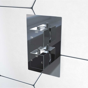 Signature Advance Thermostatic 2 Outlet Concealed Shower Valve Dual Handle - Chrome