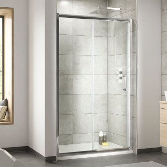 Nuie Pacific2 Sliding Shower Door 1500mm Wide - 6mm Glass