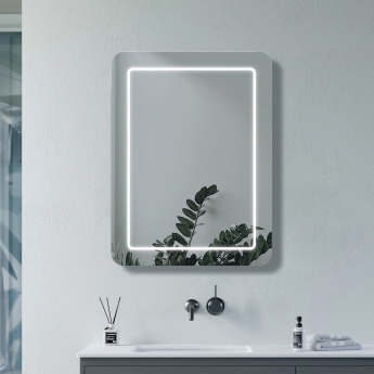 Signature Alexander Front-Lit LED Bathroom Mirror with Demister Pad 700mm H x 500mm W | Product Image