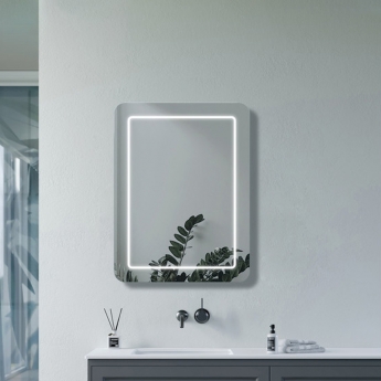 Signature Alexander Front-Lit LED Bathroom Mirror with Demister Pad 700mm H x 500mm W