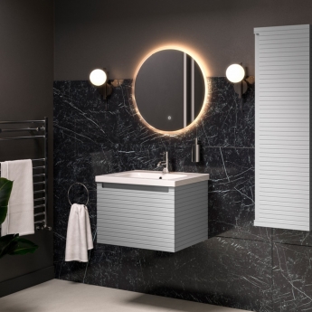 Signature Marshal Wall Hung 1-Drawer Vanity Unit with Basin 615mm Wide - Matt Mineral Grey