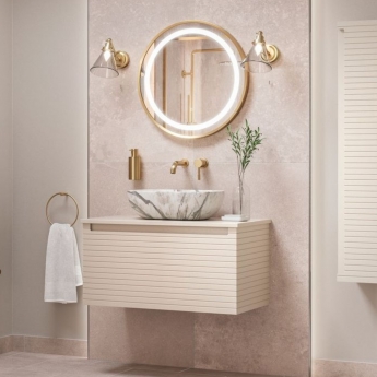 Signature Marshal Wall Hung 1-Drawer Vanity Unit and Worktop 800mm Wide - Matt Cotton