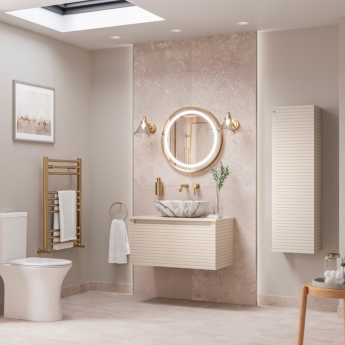 Signature Marshal Wall Hung 1-Drawer Vanity Unit and Worktop 800mm Wide - Matt Cotton