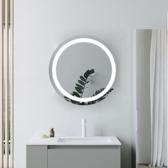 Signature Amelia Round Front-Lit LED Bathroom Mirror with Demister Pad 600mm Diameter