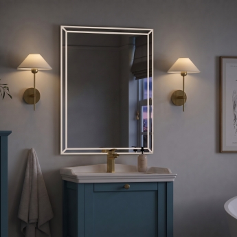 Signature Antonio LED Bathroom Mirror with Demister Pad 600mm H x 800mm W | Product Image