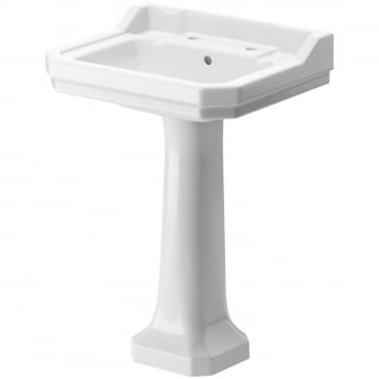 Signature Aphrodite Basin and Full Pedestal 600mm Wide - 2 Tap Hole