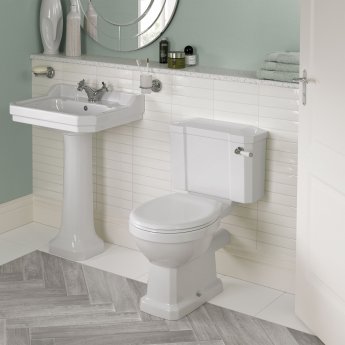 Signature Aphrodite Close Coupled Toilet with Lever Cistern - Soft Close Seat