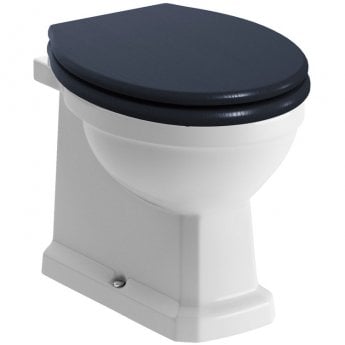Signature Aphrodite Back To Wall Toilet 535mm Projection - Indigo Ash Wooden Effect Seat