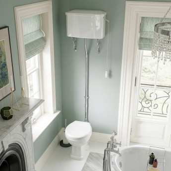 Signature Aphrodite Complete High Level Toilet (inc White Acrylic Seat) | Product Image
