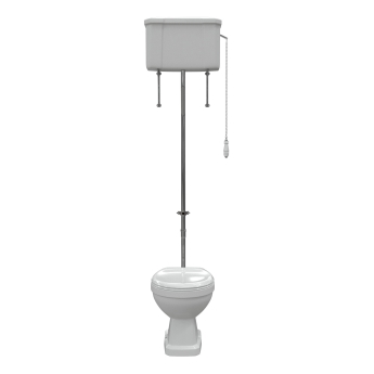 Signature Aphrodite Complete High Level Toilet (inc White Acrylic Seat) | Product Image