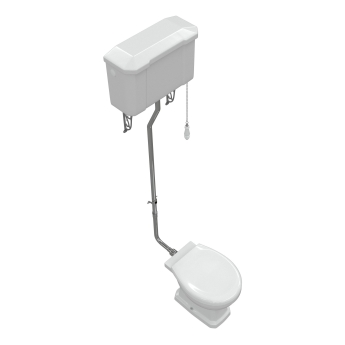Signature Aphrodite Complete High Level Toilet (inc White Acrylic Seat) | Product Image