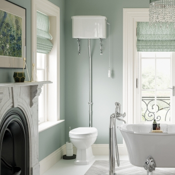 Signature Aphrodite Complete High Level Toilet (inc White Acrylic Seat) | Product Image