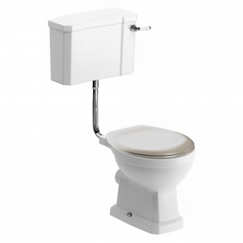 Signature Aphrodite Low Level Toilet with Lever Cistern - Matt Latte Soft Close Seat