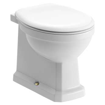 Signature Aphrodite Back to Wall Toilet Brushed Brass - Soft Close Seat | Product Image