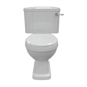 Signature Aphrodite Comfort Height Close Coupled Toilet with Lever Cistern - White Satin Soft Close Seat | Product Image
