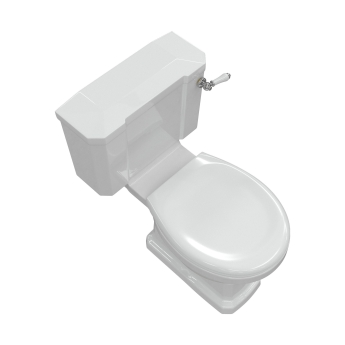 Signature Aphrodite Comfort Height Close Coupled Toilet with Lever Cistern - White Satin Soft Close Seat | Product Image