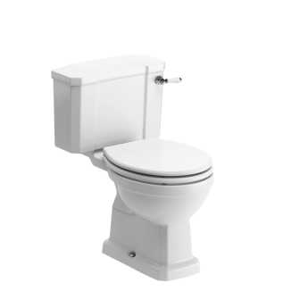 Signature Aphrodite Comfort Height Close Coupled Toilet with Lever Cistern - White Satin Soft Close Seat | Product Image