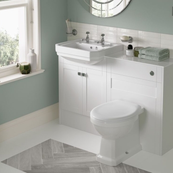 Signature Aphrodite Comfort Height Back to Wall Toilet - Soft Close Seat with Chrome Hinges | Product Image