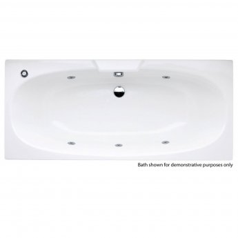 Signature Hermes Double Ended Whirlpool Bath 1800mm x 800mm - 6 Jet System