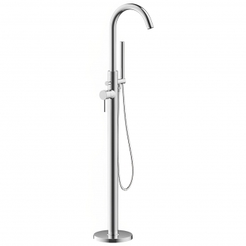 Signature Aspect Freestanding Bath Shower Mixer Tap with Shower Kit - Chrome