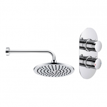 Signature Reform Round Dual Concealed Mixer Shower with Fixed Head - Chrome
