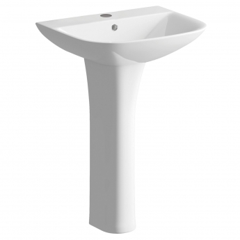 Signature Aztec Basin and Full Pedestal 560mm Wide - 1 Tap Hole