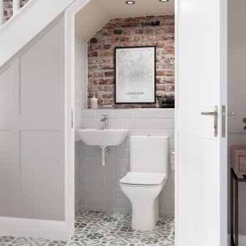 Signature Aztec Close Coupled Toilet with Push Button Cistern - Soft Close Seat