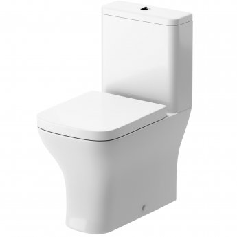 Signature Aztec Close Coupled Back to Wall Toilet with Push Button Cistern - Soft Close Seat