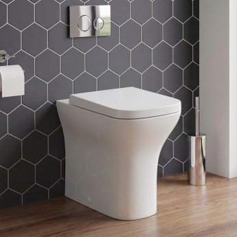 Signature Aztec Rimless Comfort Height Back to Wall Toilet (inc Soft Close Seat) | Product Image