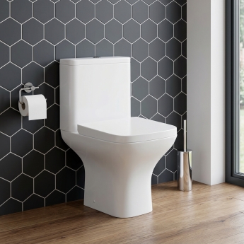 Signature Aztec Rimless Open Back Close Coupled Toilet (inc Soft Close Seat) | Product Image