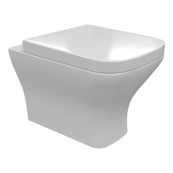 Signature Aztec Rimless Back to Wall Toilet (inc Soft Close Seat) | Product Image
