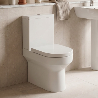 Signature Babylon Rimless Fully Back to Wall Close Coupled Toilet (inc Soft Close Seat) | Product Image