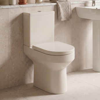 Signature Babylon Rimless Comfort Height Open Back Close Coupled Toilet (inc Soft Close Seat) | Product Image