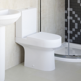 Signature Babylon Rimless Open Back Close Coupled Toilet (inc Soft Close Seat) | Product Image