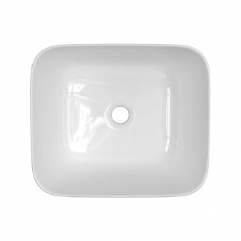 Signature Allure Deep Countertop Basin 420mm Wide 0 Tap Hole - White