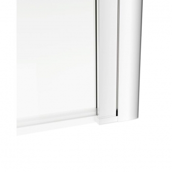 Signature Single Square Hinged Bath Screen 1500mm High x 800mm Wide - 6mm Glass